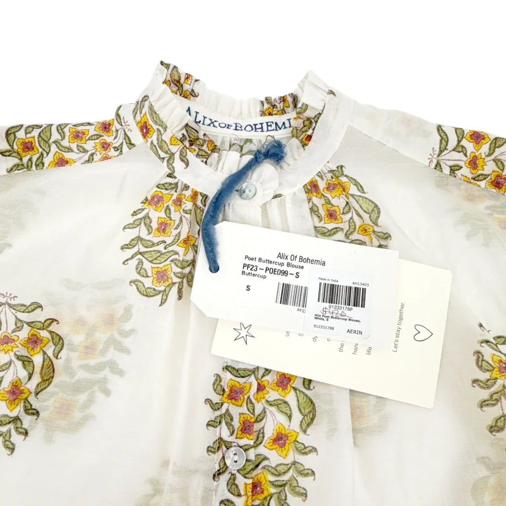 ALIX of BOHEMIA Poet Buttercup Blouse S - flyKAMP