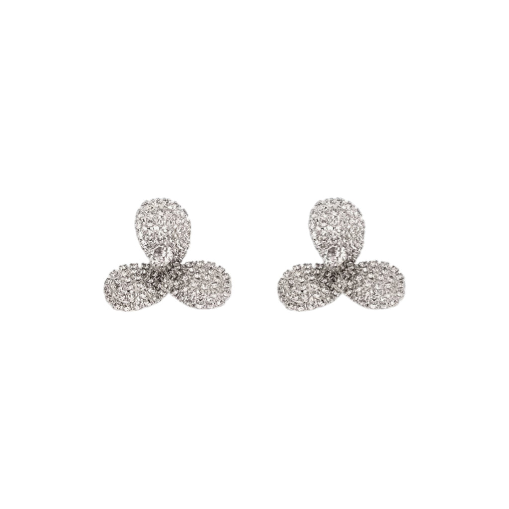JENNIFER BEHR Amerie Crystal Flower Stud Earrings