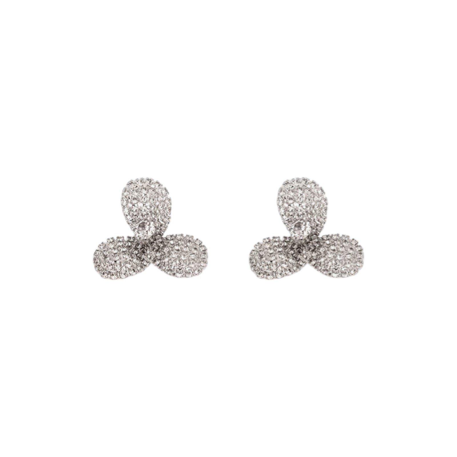 JENNIFER BEHR Amerie Crystal Flower Stud Earrings