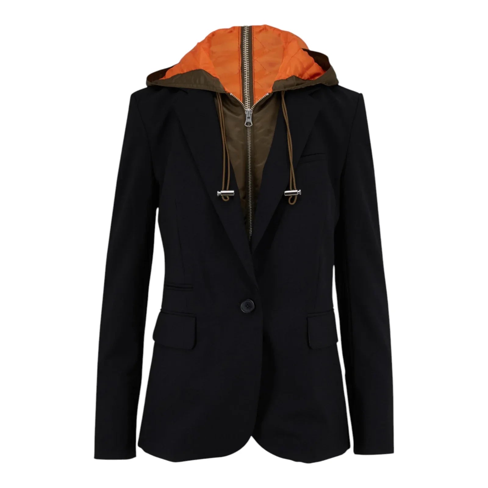 VERONICA BEARD Oakleigh Hooded Dickey in Army Green - flyKAMP