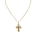 VIRGINS SAINTS & ANGELS VSA Basilica Cross Charm Necklace 16" in Gold - flyKAMP