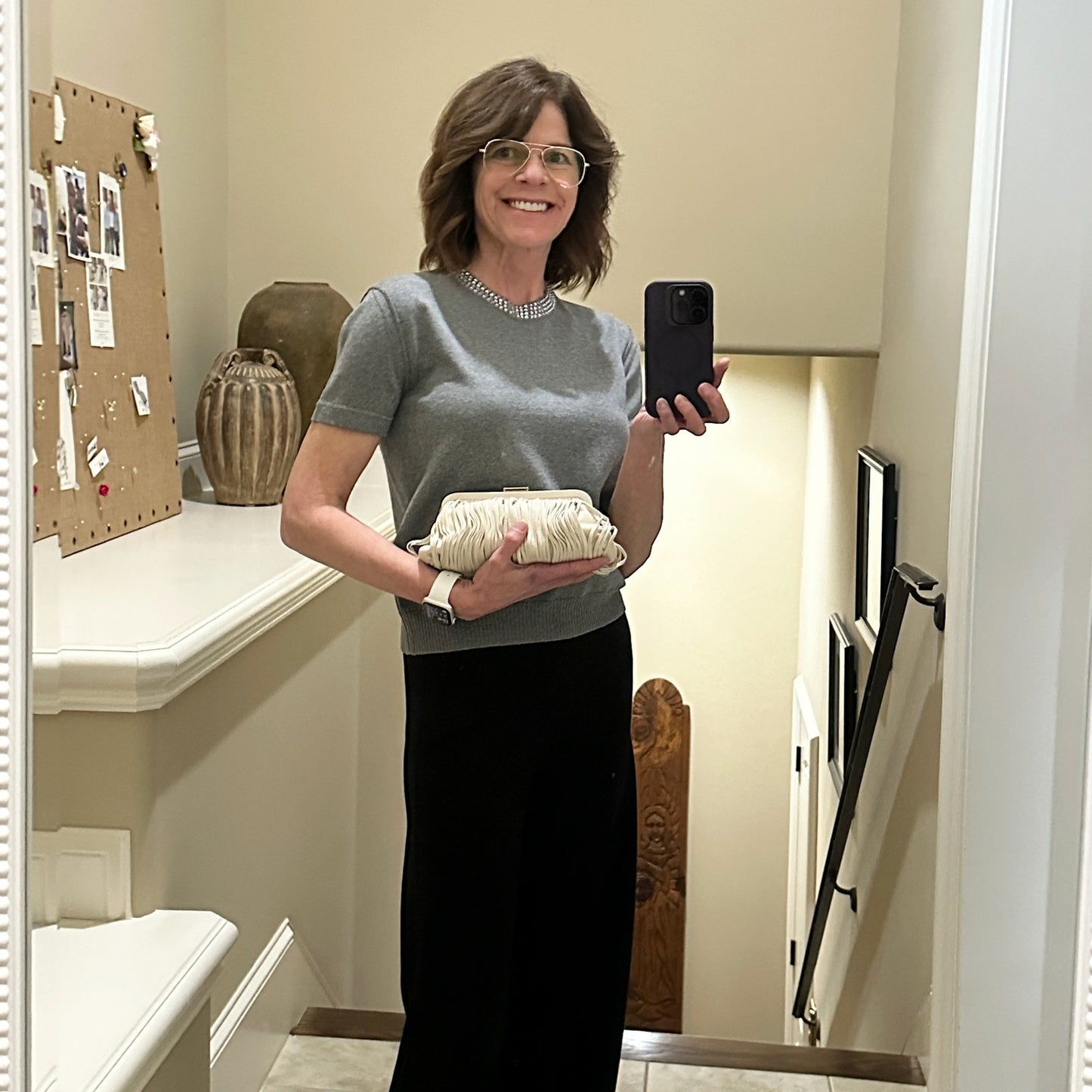 CLARE V. Fran Fran Bag in Cream