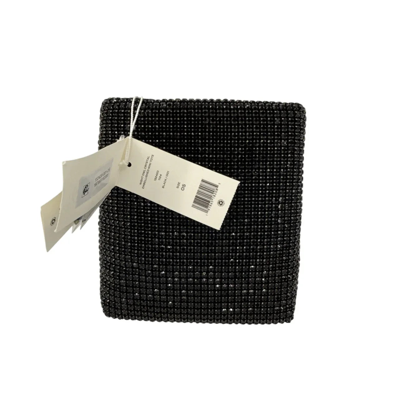 TORY BURCH Night Owl Crystal Embellished Mini Tote in Black - flyKAMP