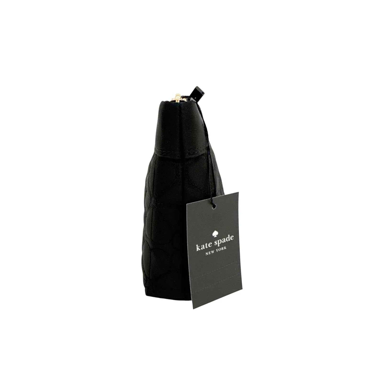 KATE SPADE New York Spade Flower Quilted Cosmetic Pouch in Black - flyKAMP