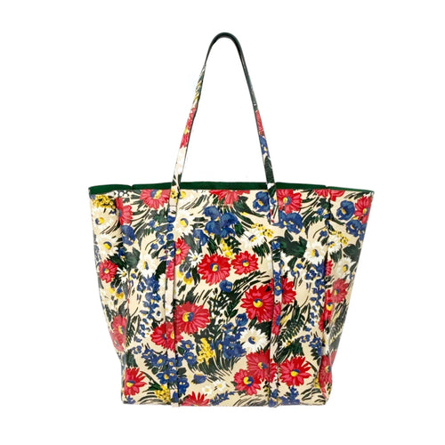 BALENCIAGA Everyday Floral Leather Tote Bag - flyKAMP