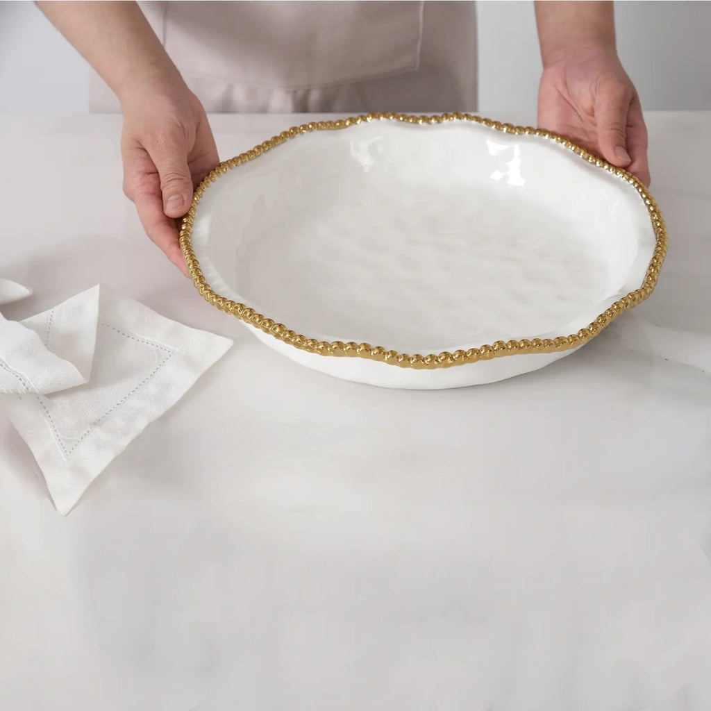 PAMPA BAY Golden Salerno 10" Pie Dish Pampa Bay