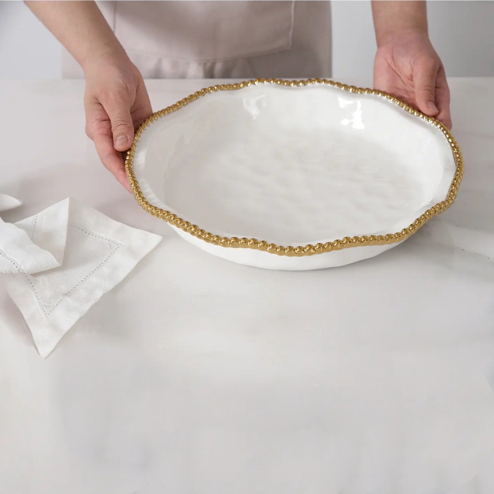 PAMPA BAY Golden Salerno 10" Pie Dish Pampa Bay