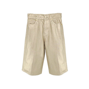 VERONICA BEARD Charlotte Longline Metallic Short in Gold 25