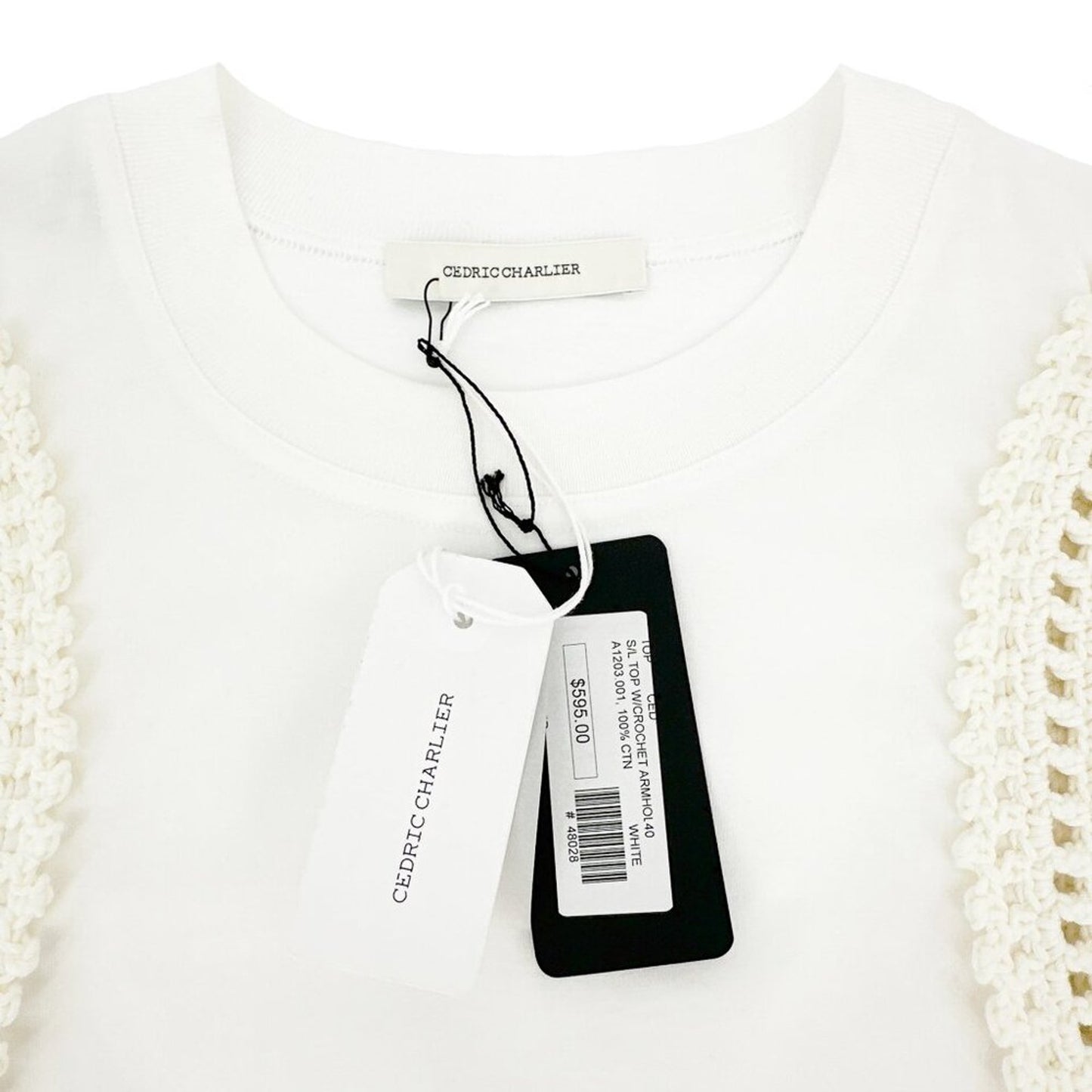 CÉDRIC CHARLIER Knitted Trim Vest Top S