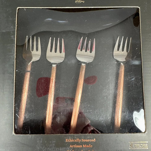 INOX ARTISANS Sundance Table Forks 4 Pc. Set in Copper & Stainless - flyKAMP