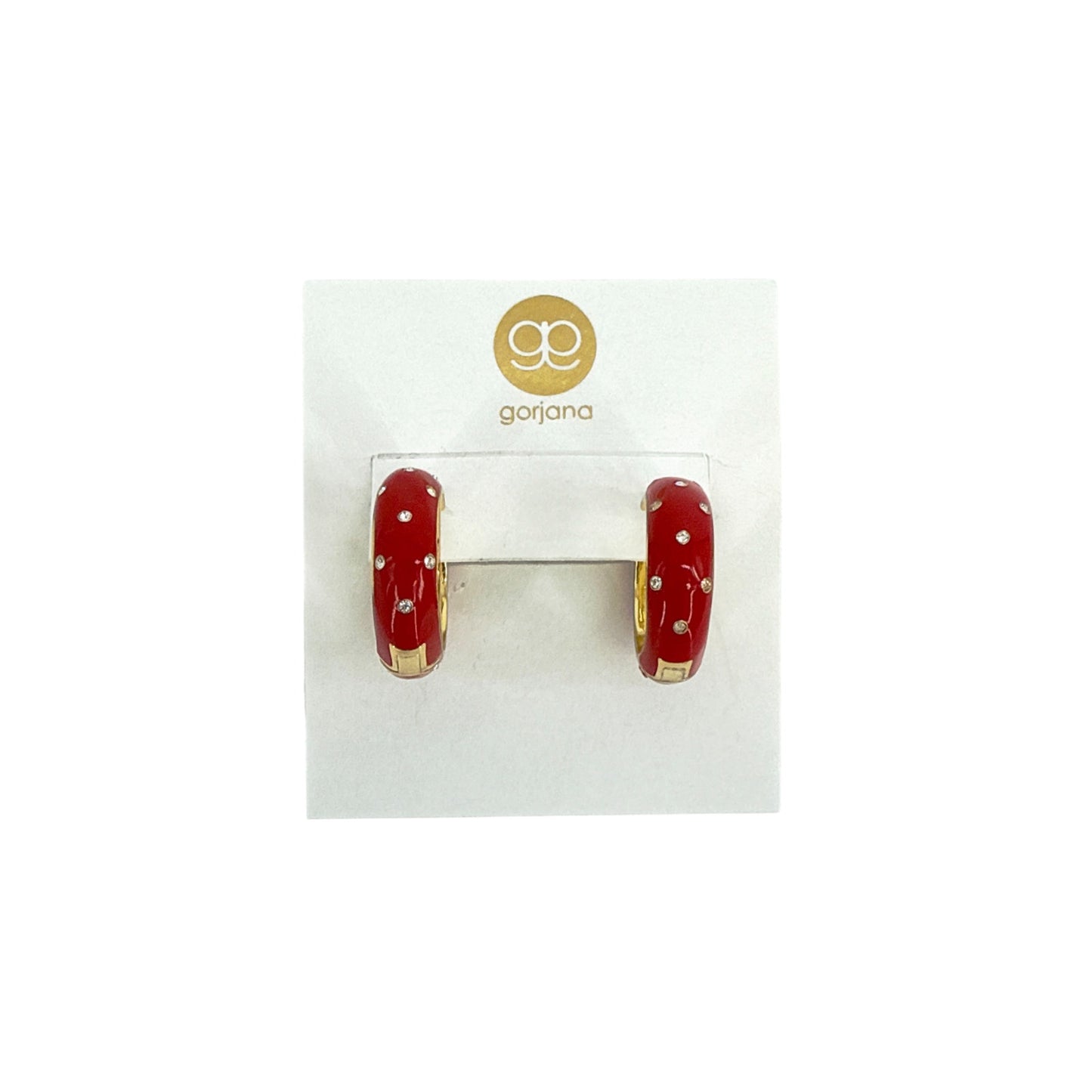 GORJANA Noel Shimmer Hoops in Gold & Red