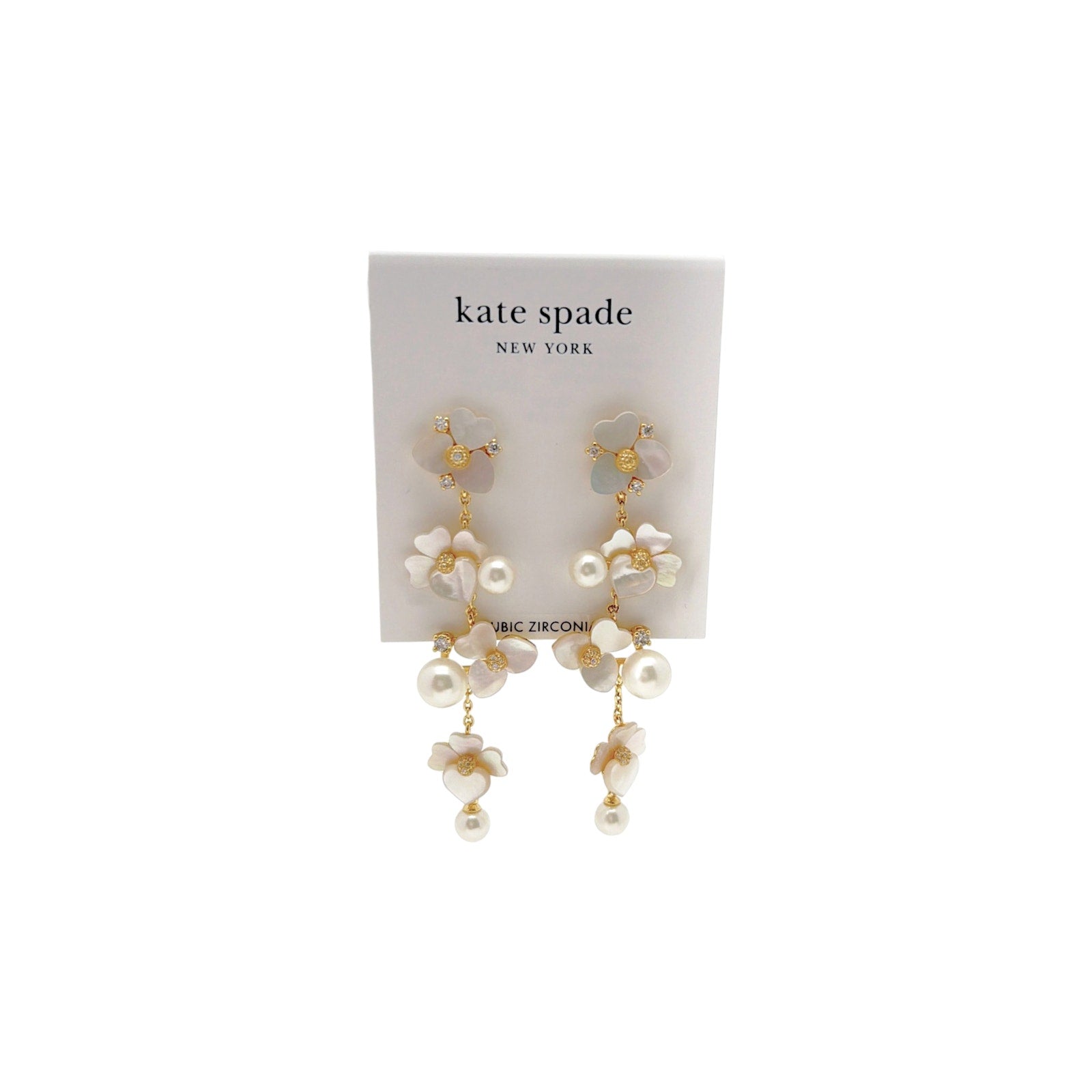 KATE SPADE New York Precious Pansy Statement Linear Earrings Kate Spade New York