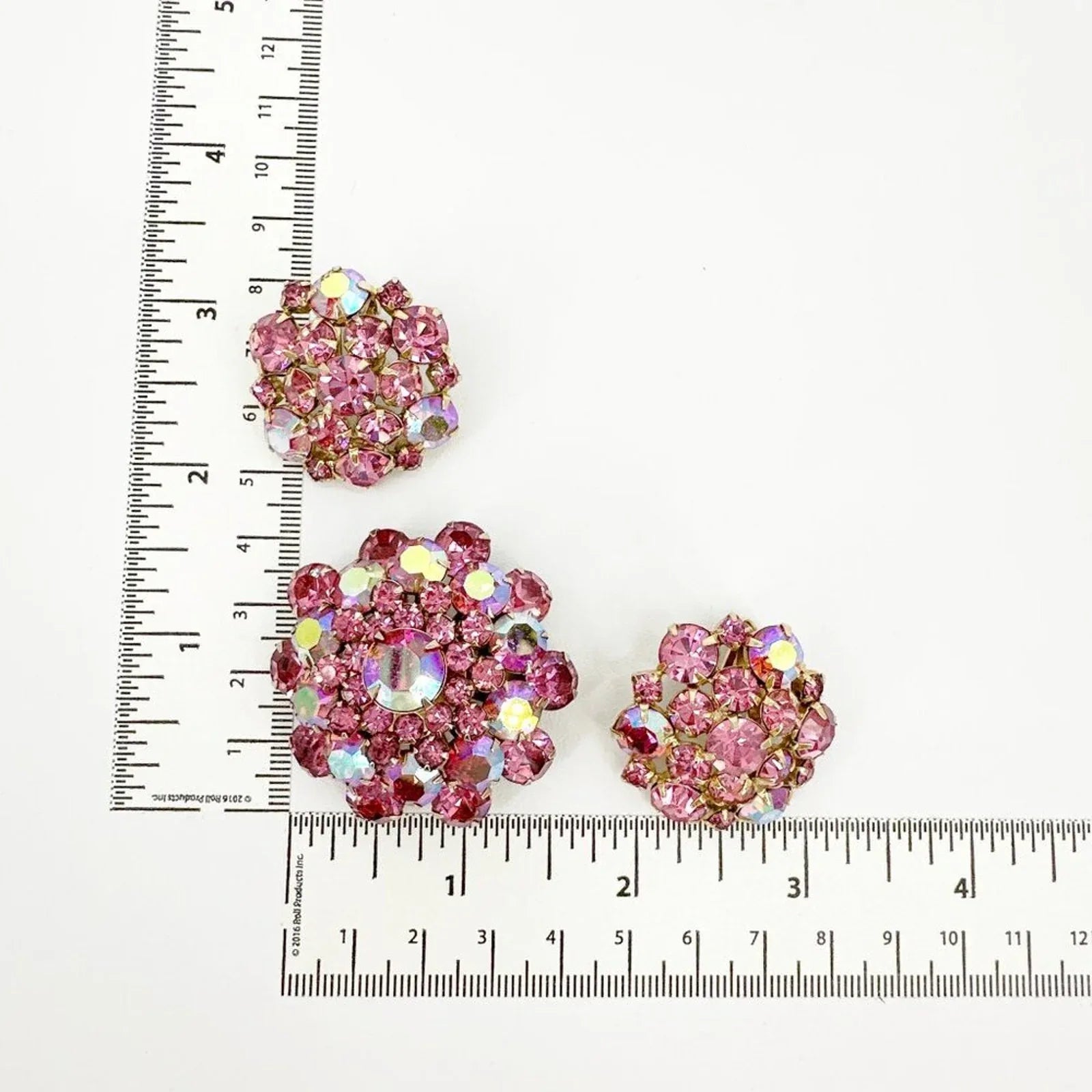 BROOCH VINTAGE Rhinestone Brooch & Clip-on Earring Set - flyKAMP