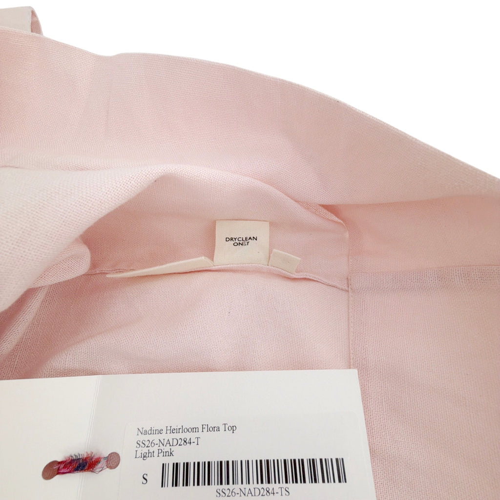 ALIX of BOHEMIA Nadine Heirloom Flora Top in Light Pink S Alix of Bohemia