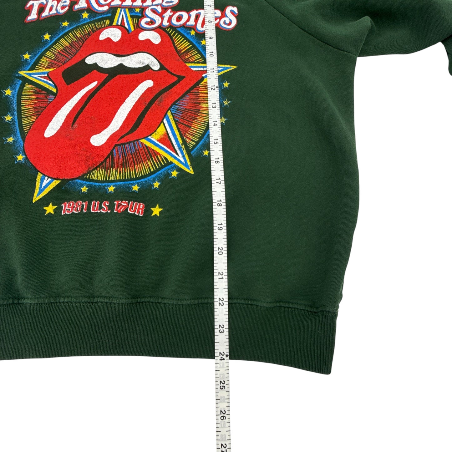 DAYDREAMER Rolling Stones 1981 US Tour Vintage Sweatshirt in Vintage Green S