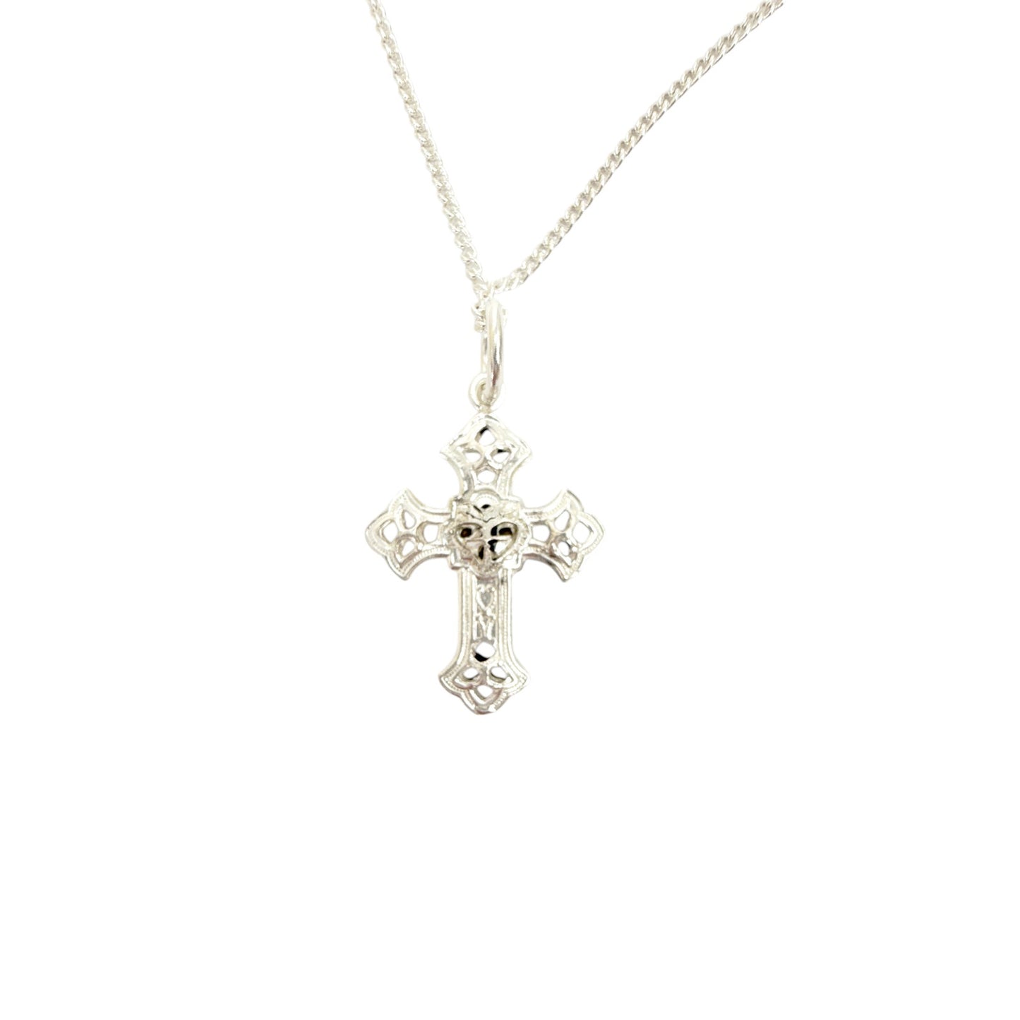 VIRGINS SAINTS & ANGELS VSA Basilica Cross Charm Necklace in Silver