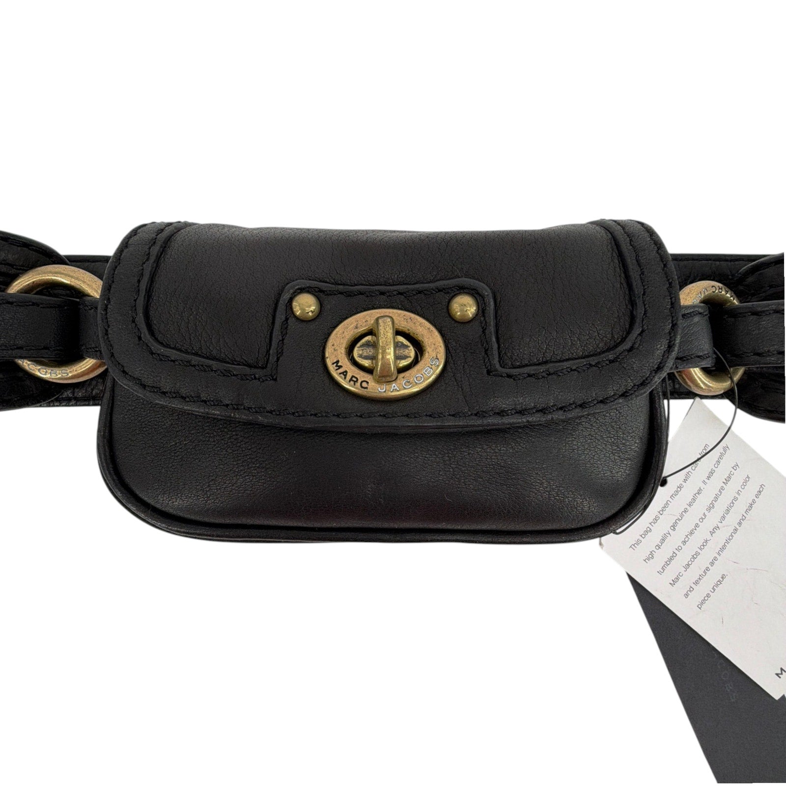 MARC JACOBS Leather Belt Bag in Black Marc Jacobs