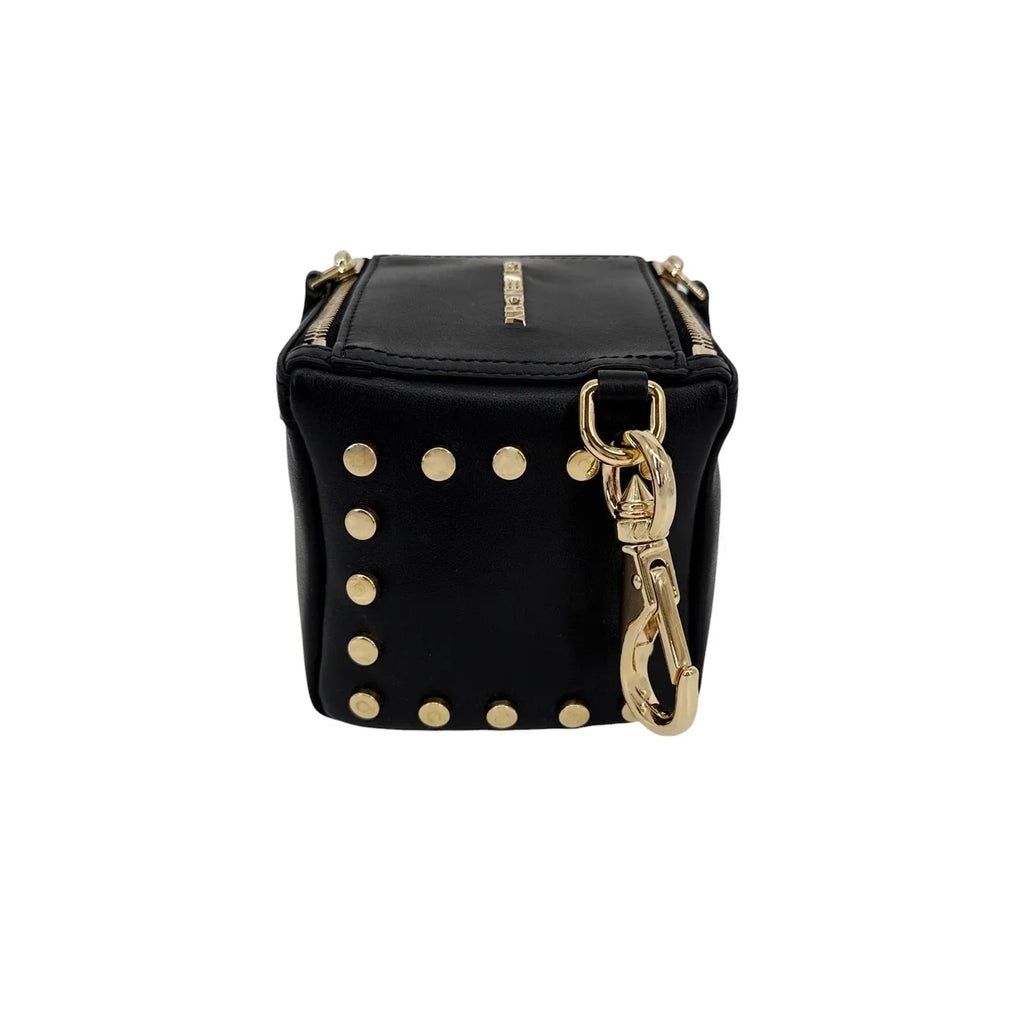 GIVENCHY Pandora Cube Pouch Charm Leather Bag in Black - flyKAMP
