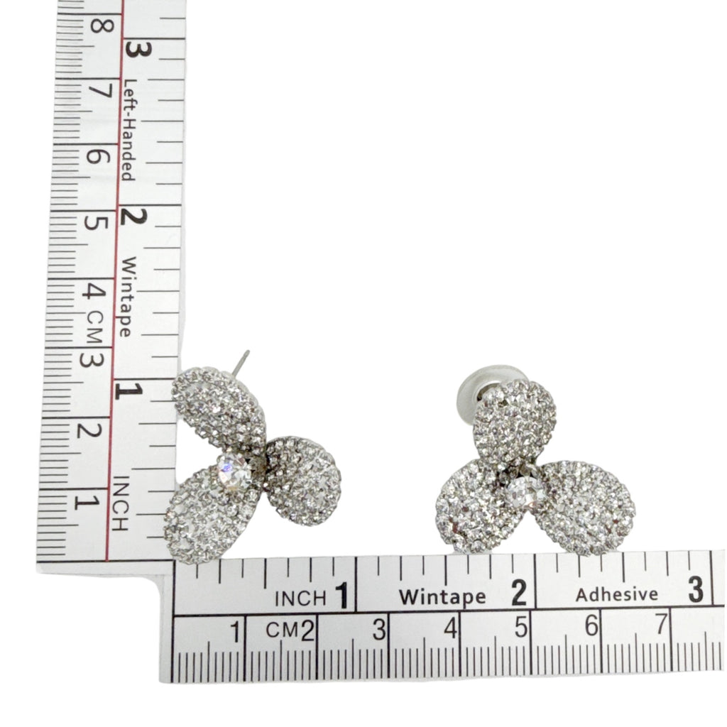 JENNIFER BEHR Amerie Crystal Flower Stud Earrings