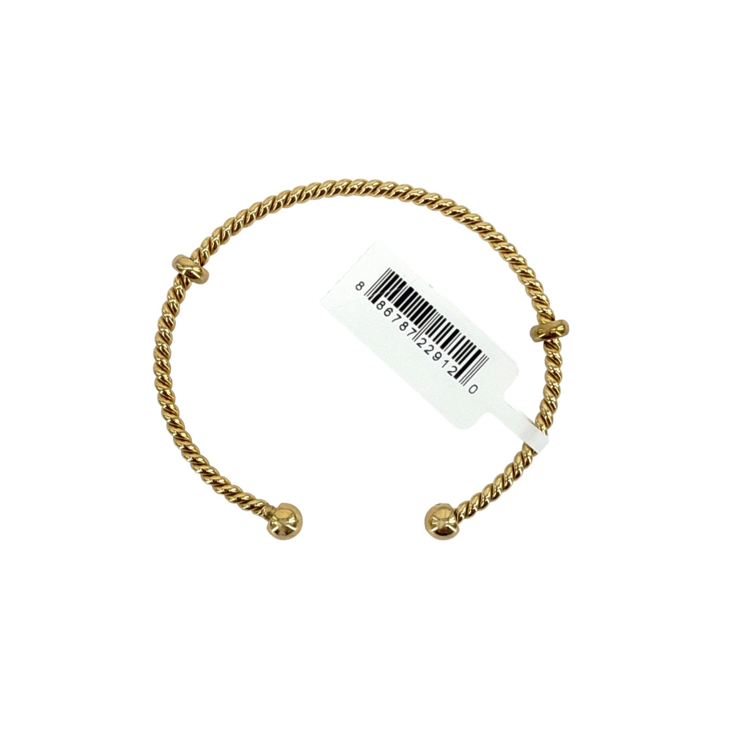 ALEX+ANI French Rope Charm Bracelet Cuff in Gold