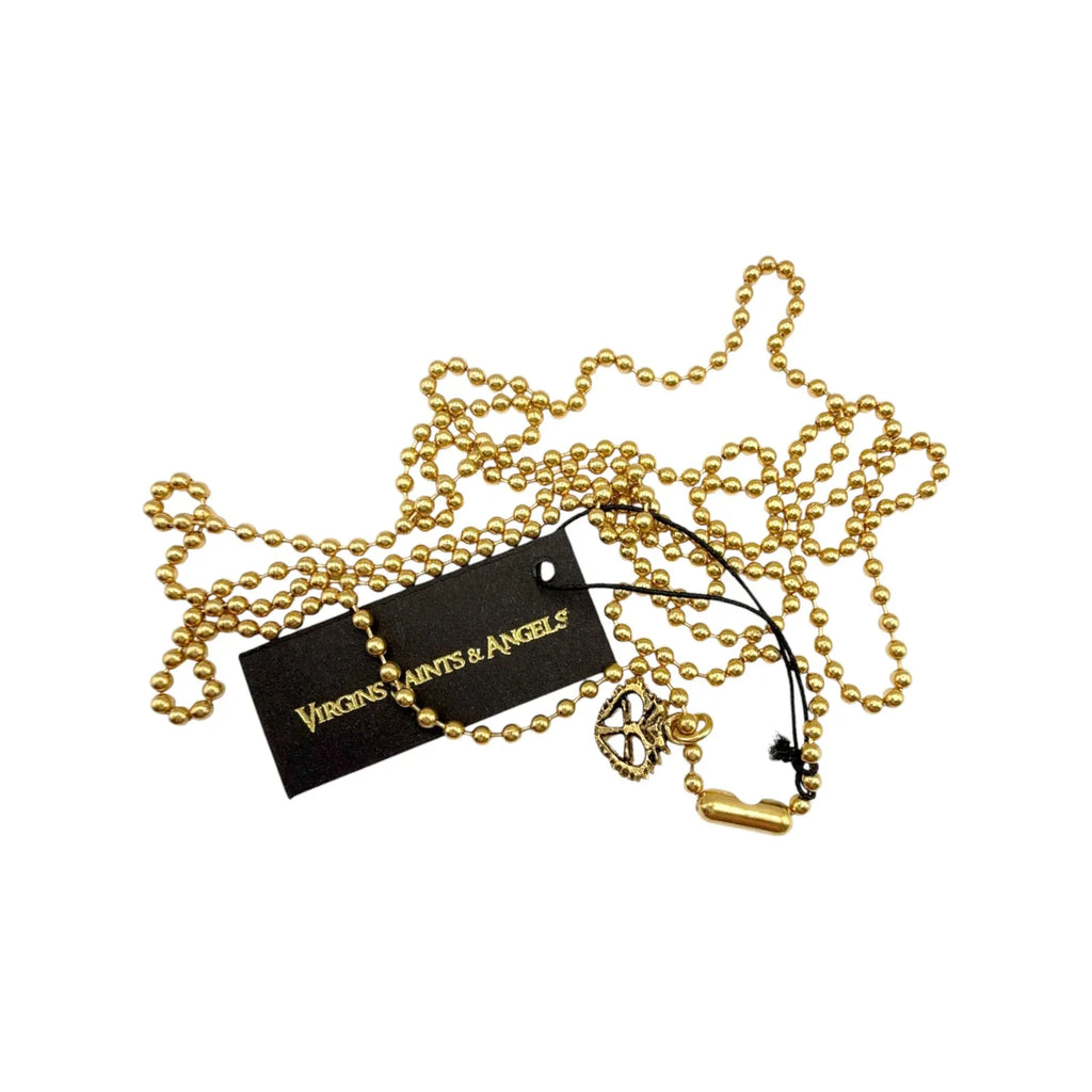 VIRGINS SAINTS & ANGELS VSA Bronze Ball Chain Plated in Gold - flyKAMP