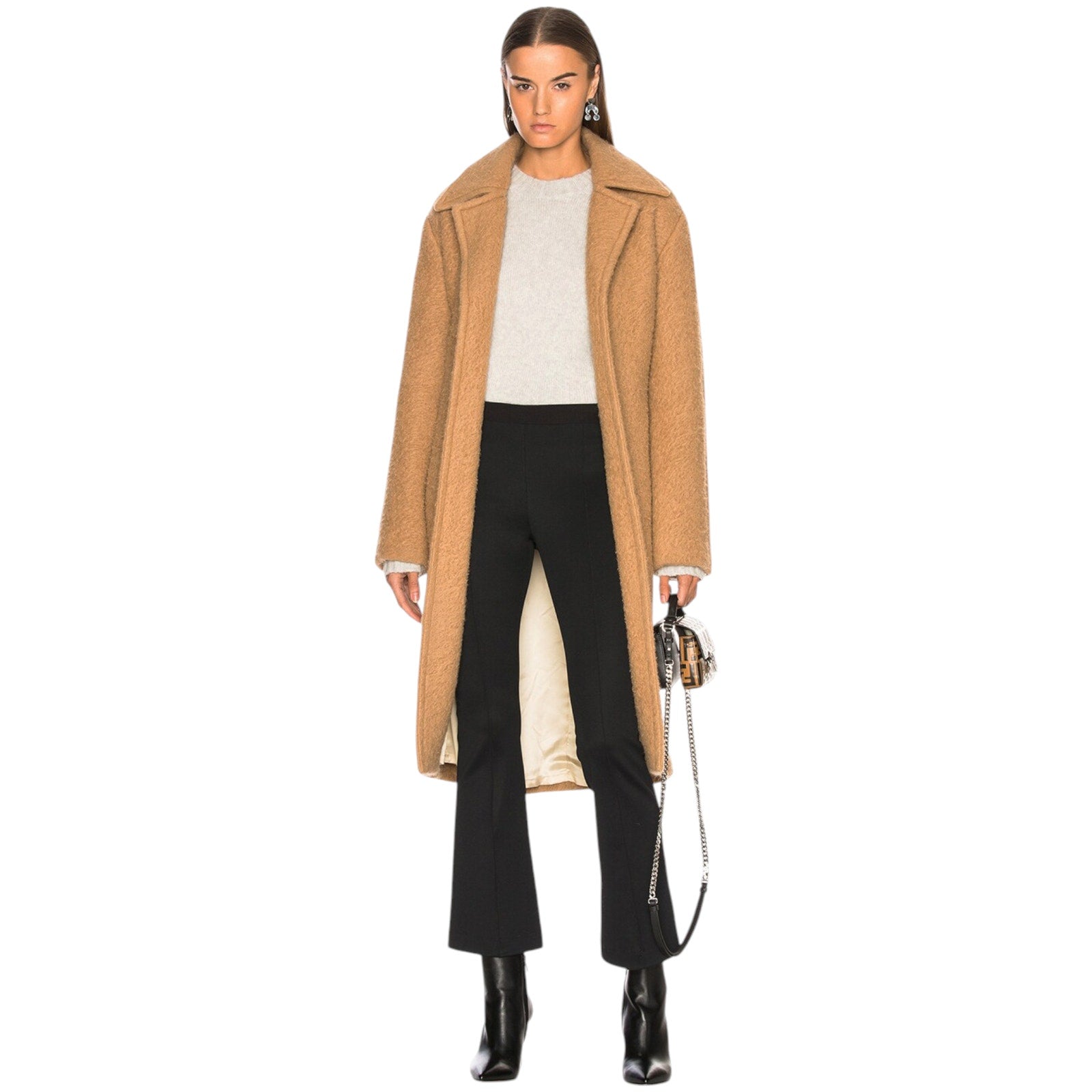HELMUT LANG Core Cropped Flare Rib Legging in Black XS Helmut Lang
