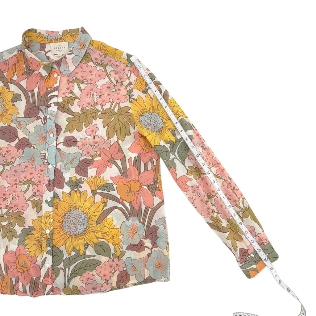 SEZANE Chemise Pierro Shirt in 70's Boho FR40|US8|L Sézane