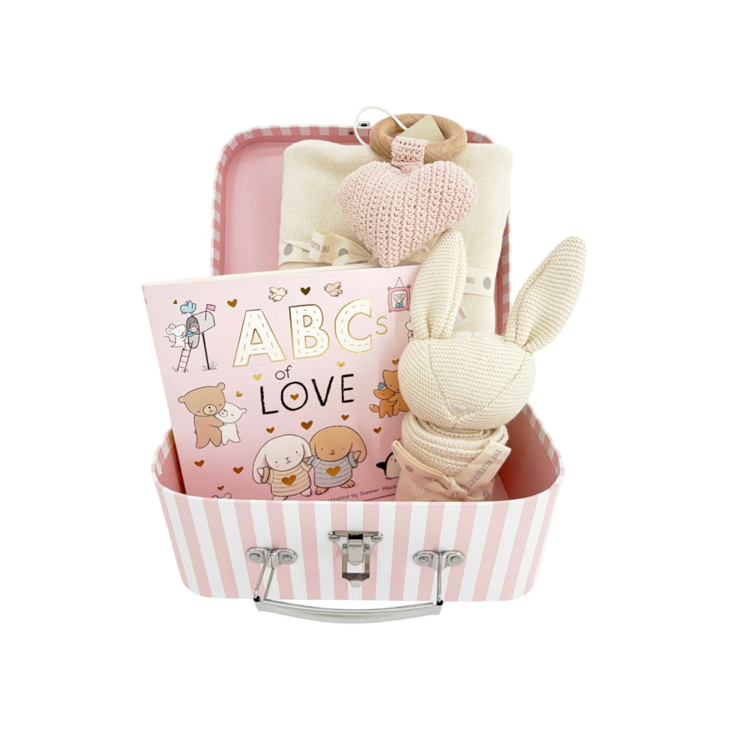 THE BLUEBERRY HILL Heart I Love You Baby Gift Set Paperboard Suitcase Medium The Blueberry Hill