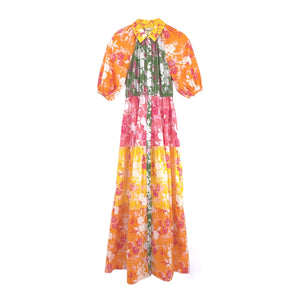 PLAYA LUCILA Prmul 1272 Dress in Orange & Pink Multi XS