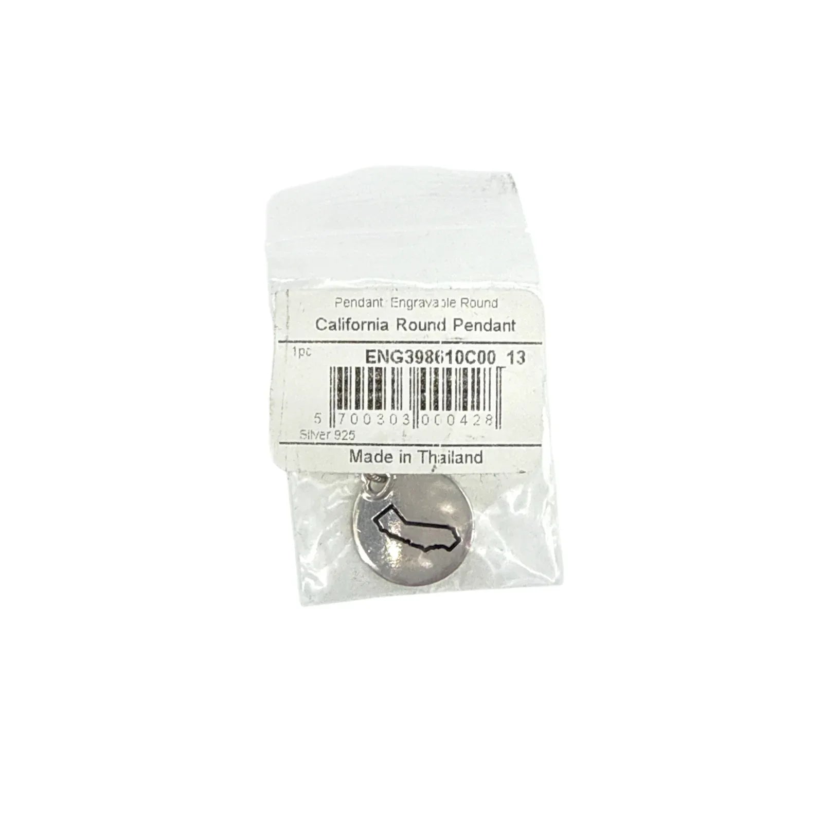 PANDORA California State Round Dangle Pendant Charm in Silver - flyKAMP