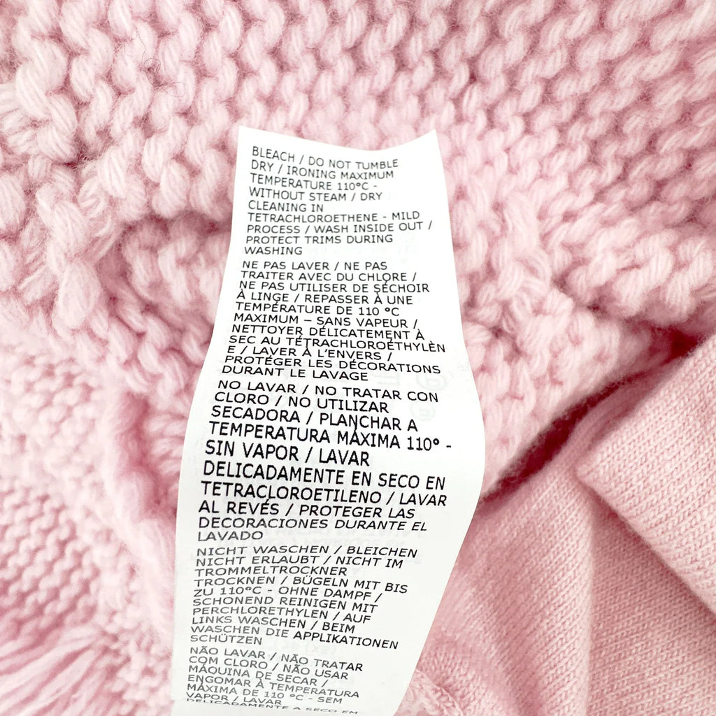BLUMARINE Knitted Heavy Cardigan Jacket in Chalk Pink IT38|XS - flyKAMP