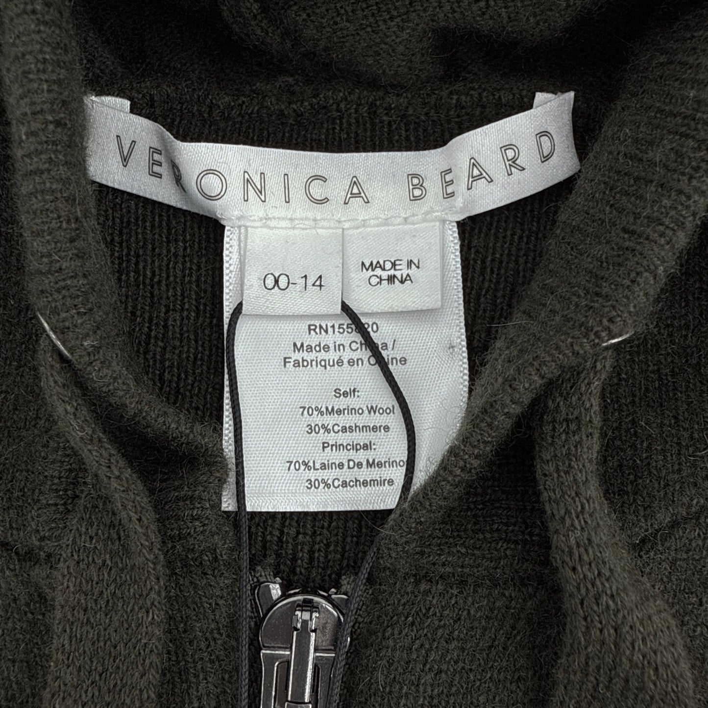 VERONICA BEARD Cashmere Hoodie Dickey || Army
