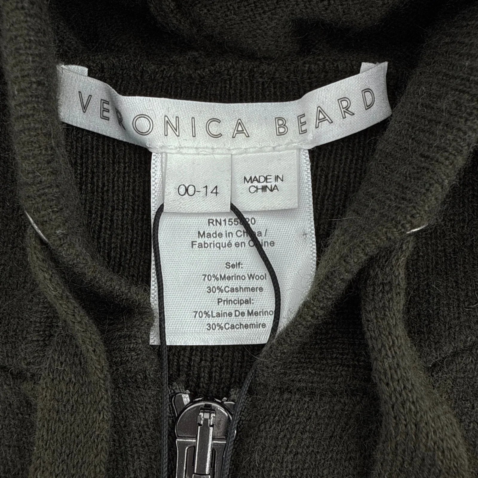 VERONICA BEARD Cashmere Hoodie Dickey || Army - flyKAMP