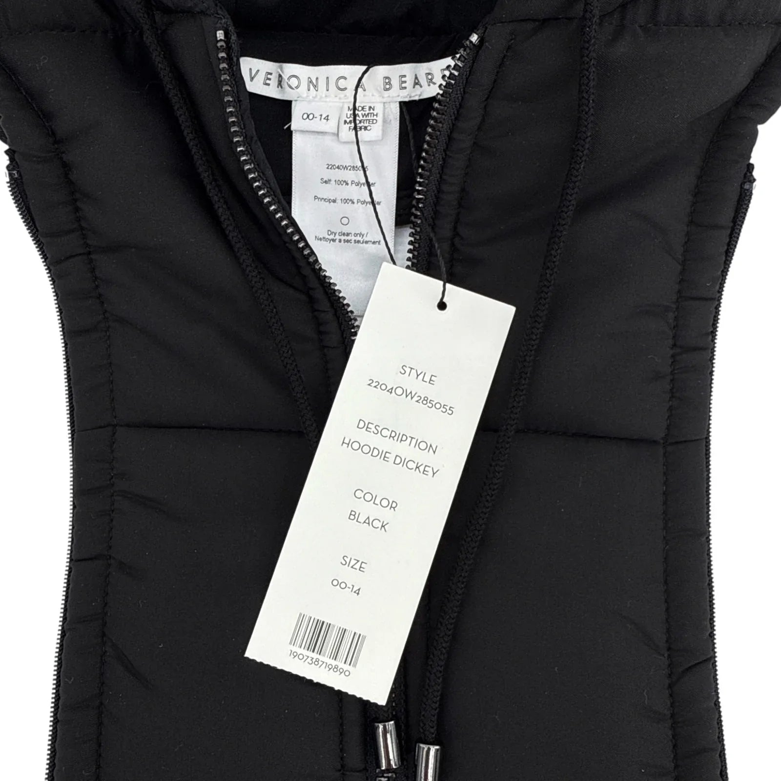 VERONICA BEARD Hoodie Dickey Black Puffer - flyKAMP