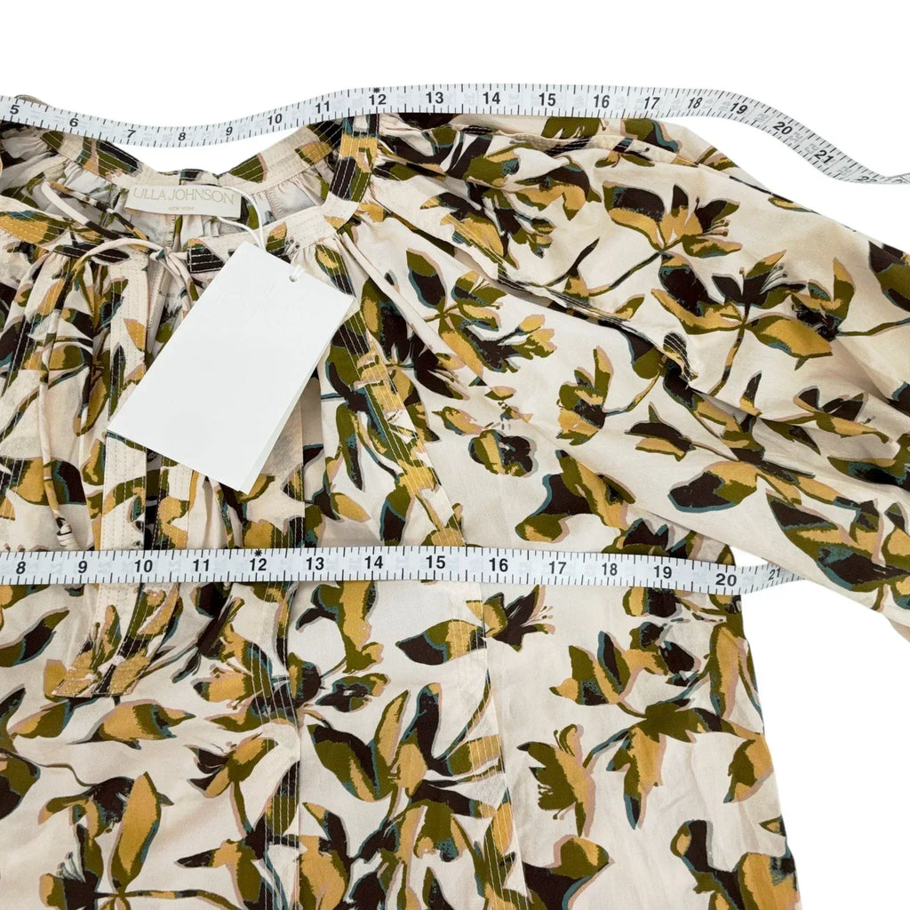 ULLA JOHNSON Loli Short Sleeve Blouse in Lucent 2|S - flyKAMP