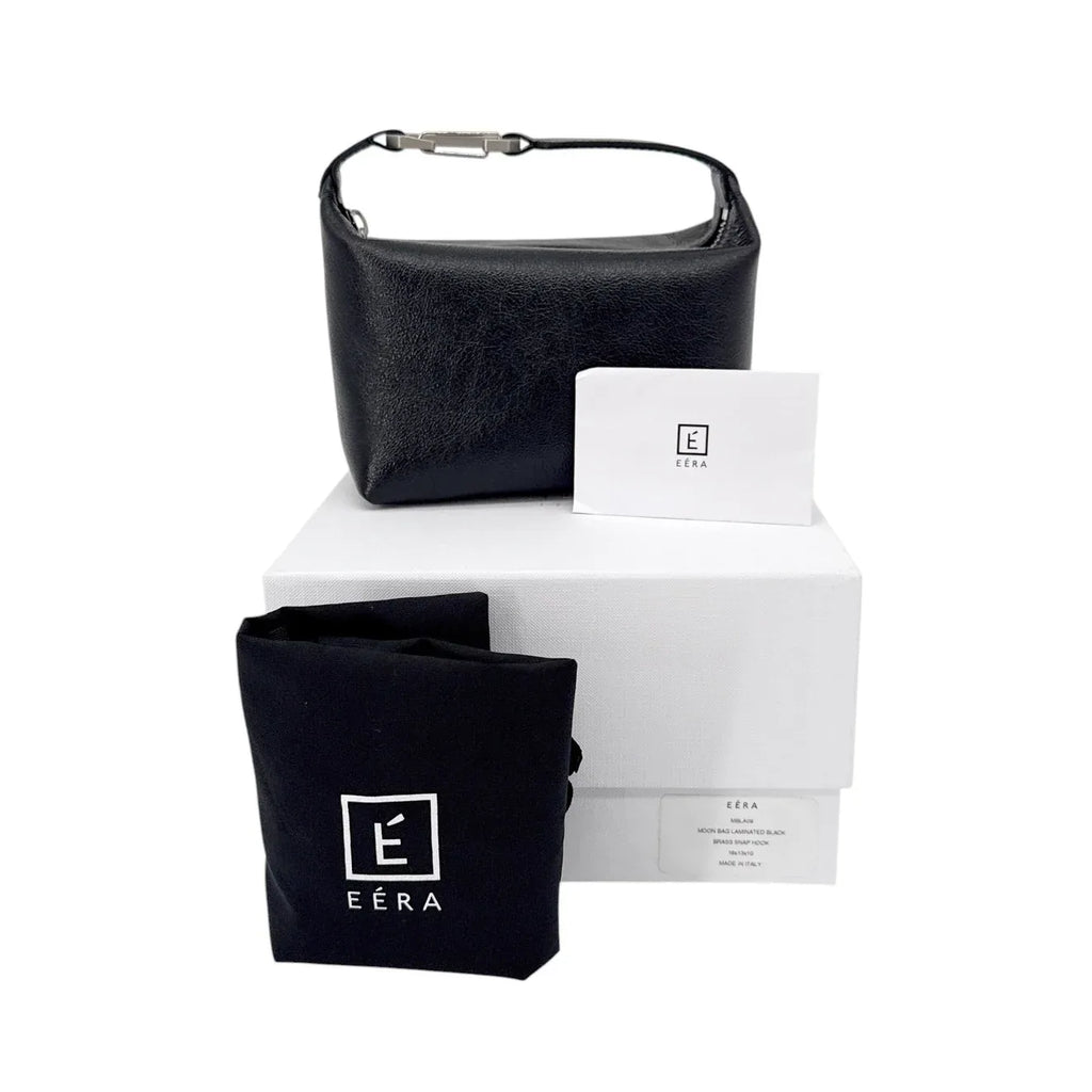 EERA Moon Bag Laminated Leather in Black - flyKAMP
