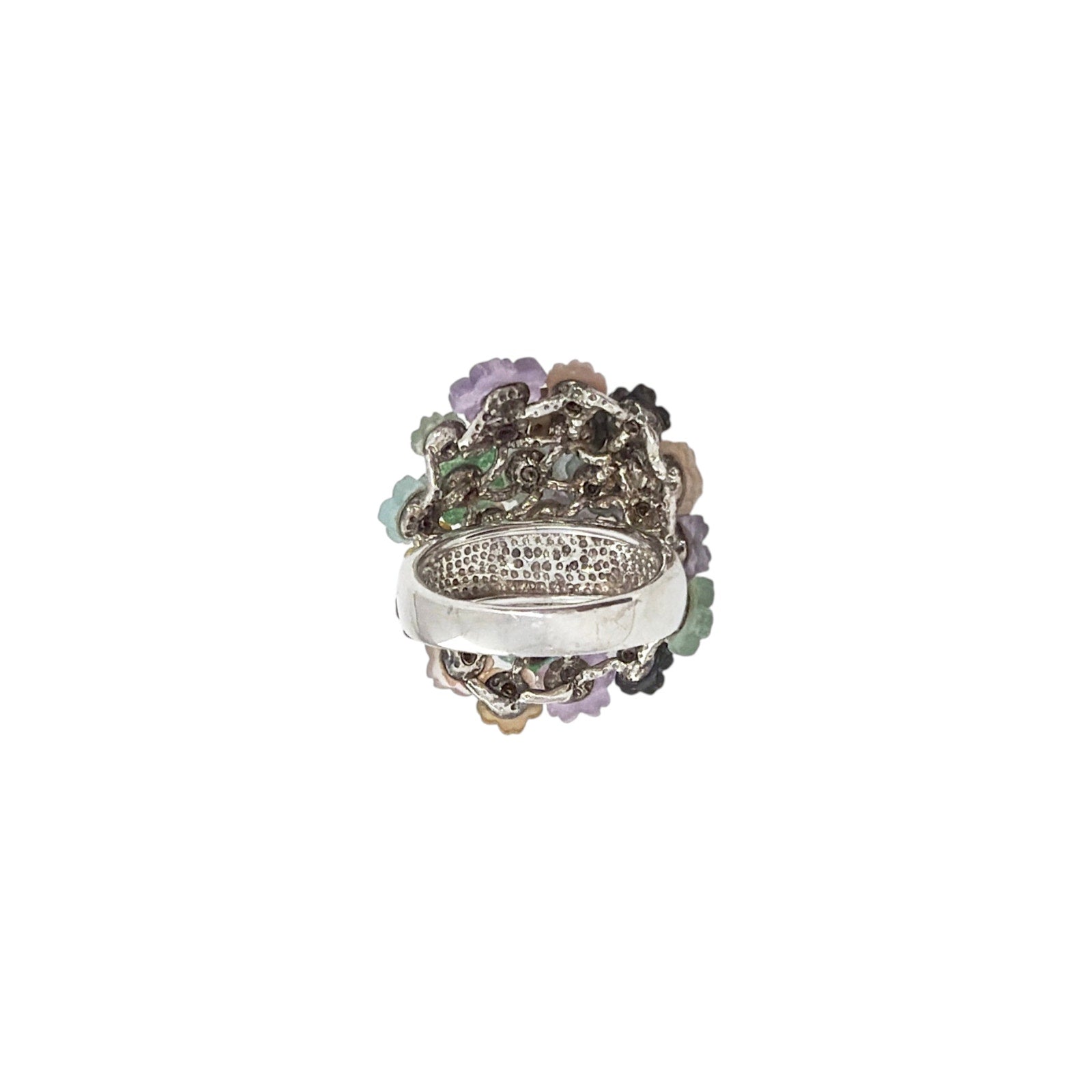 WHITNEY KELLY Sterling Silver Flower Cluster Dome Ring 7 Whitney Kelly