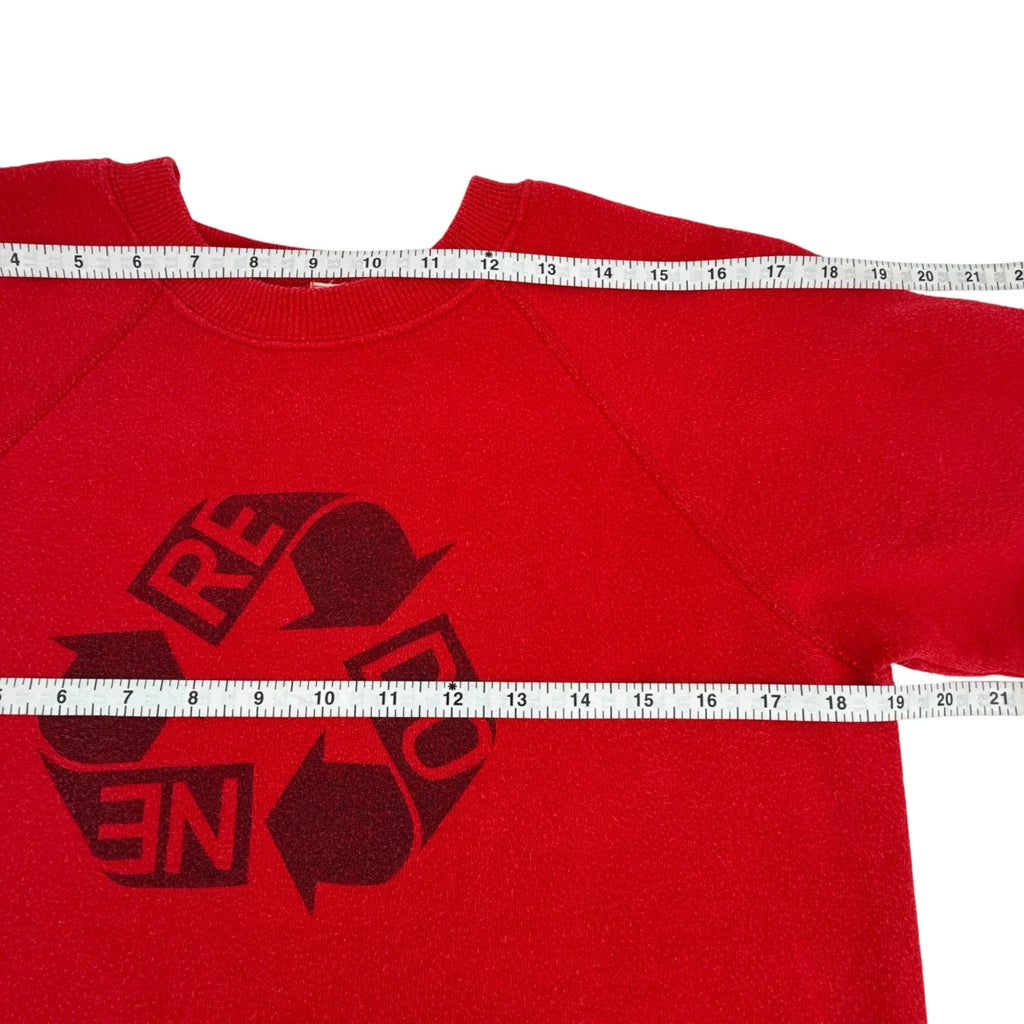 RE/DONE Recycle Crew Neck Sweatshirt in Red XS/S - flyKAMP