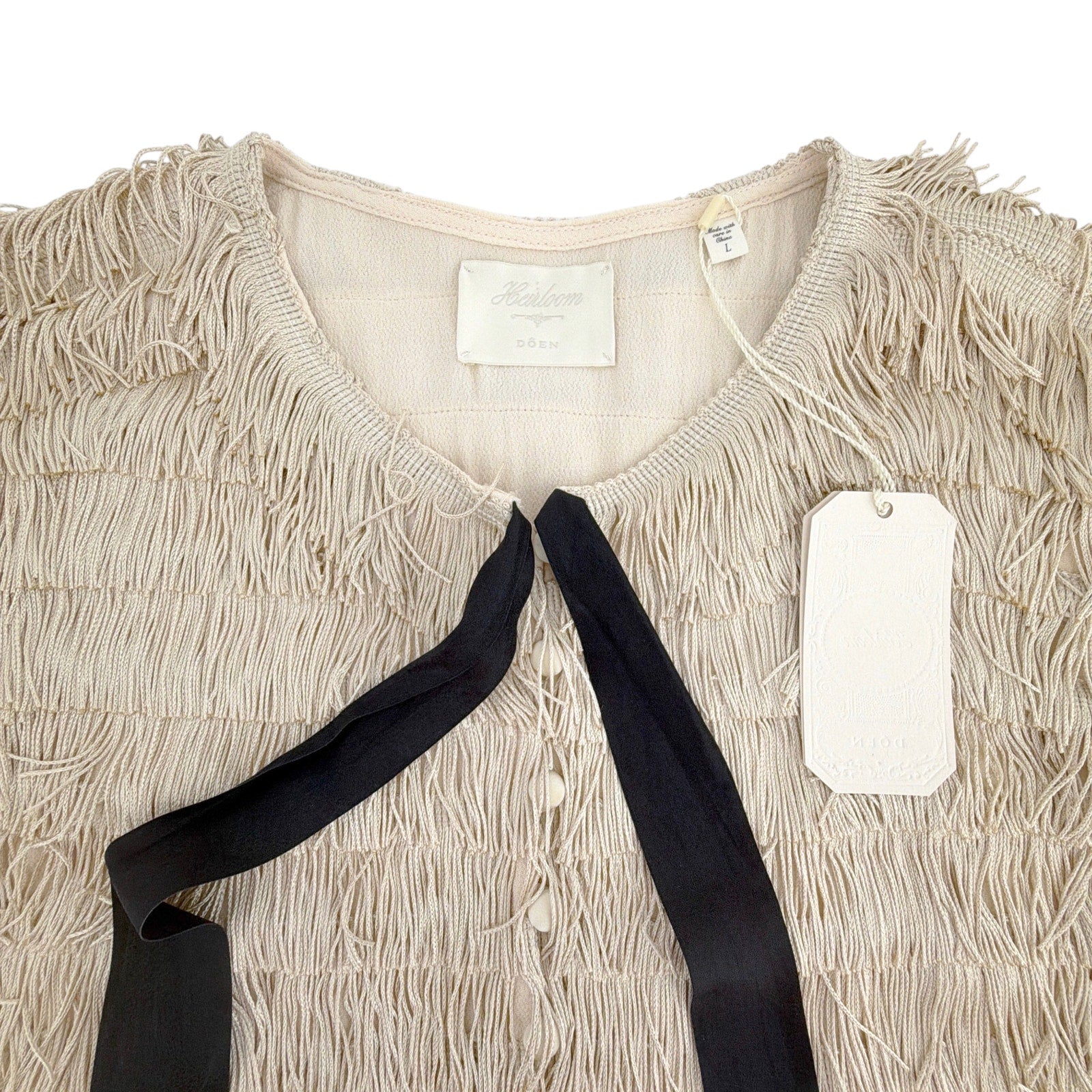DOEN Heirloom Jovie Top in Vintage Pearl L Doen