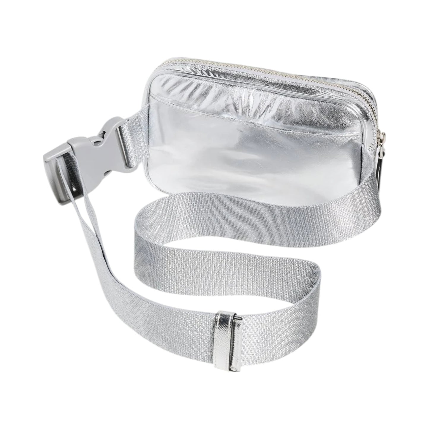 TORY BURCH Virginia Metallic Belt Bag in Silver