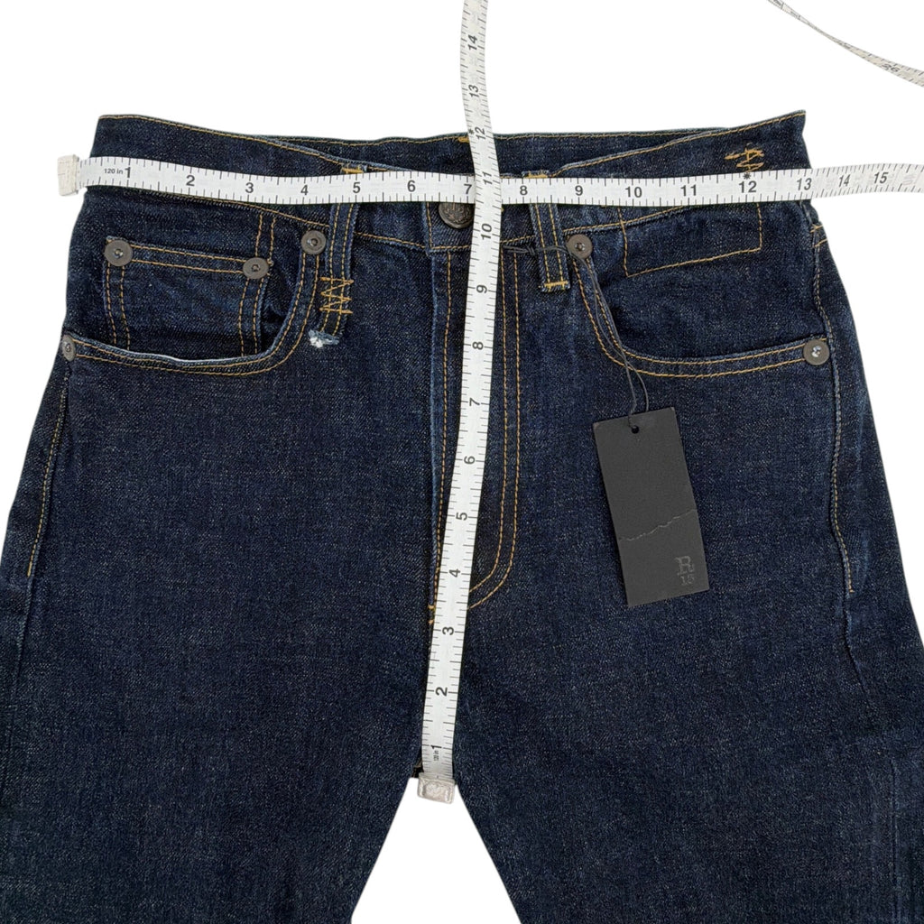 R13 Courtney Slim with Cuff in Indigo Rinse 25 R13