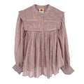 FARM RIO Pleated Yoke Blouse Light Pink S - flyKAMP