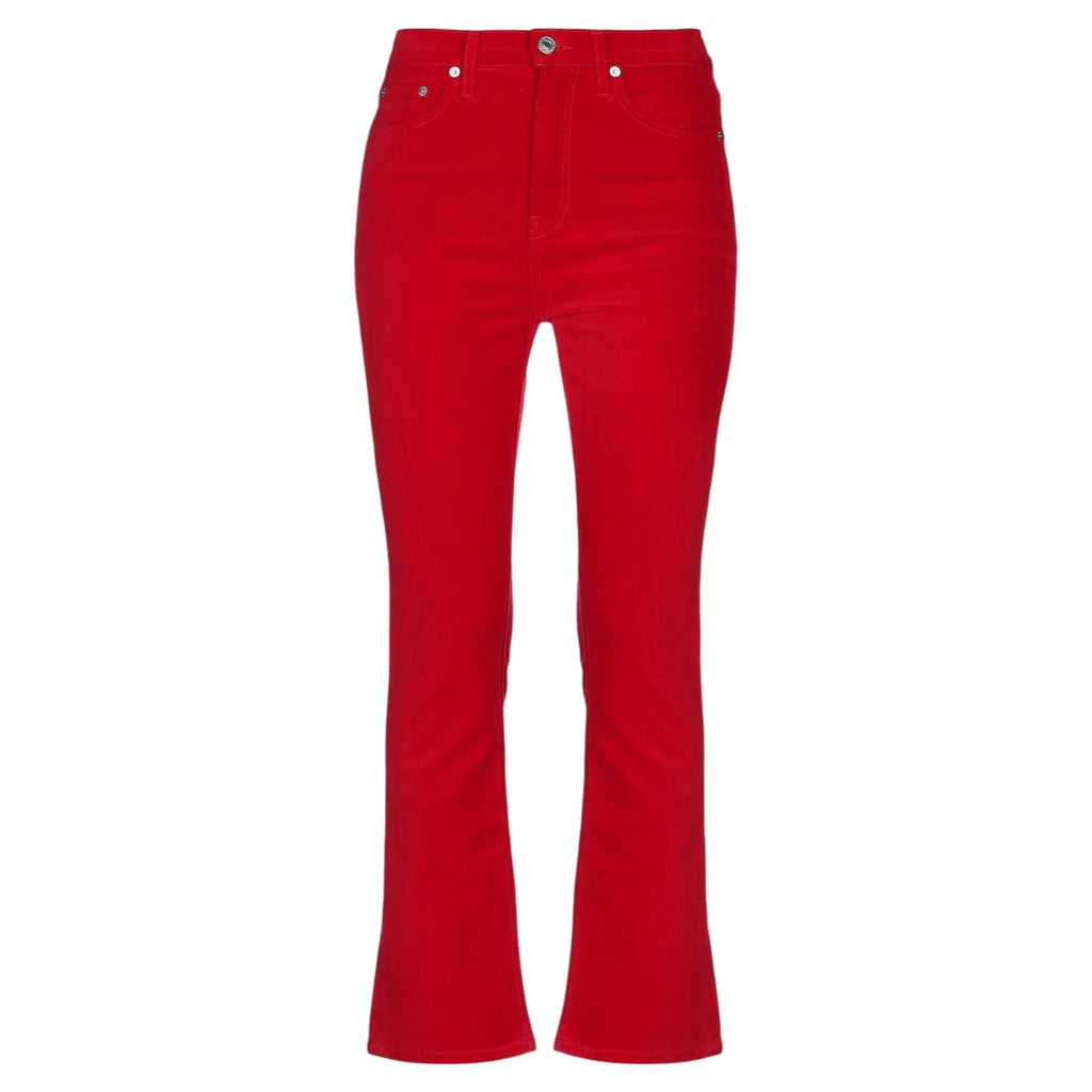 RE/DONE Mid-Rise Cropped Kick Flare Velvet Pants 25 - flyKAMP