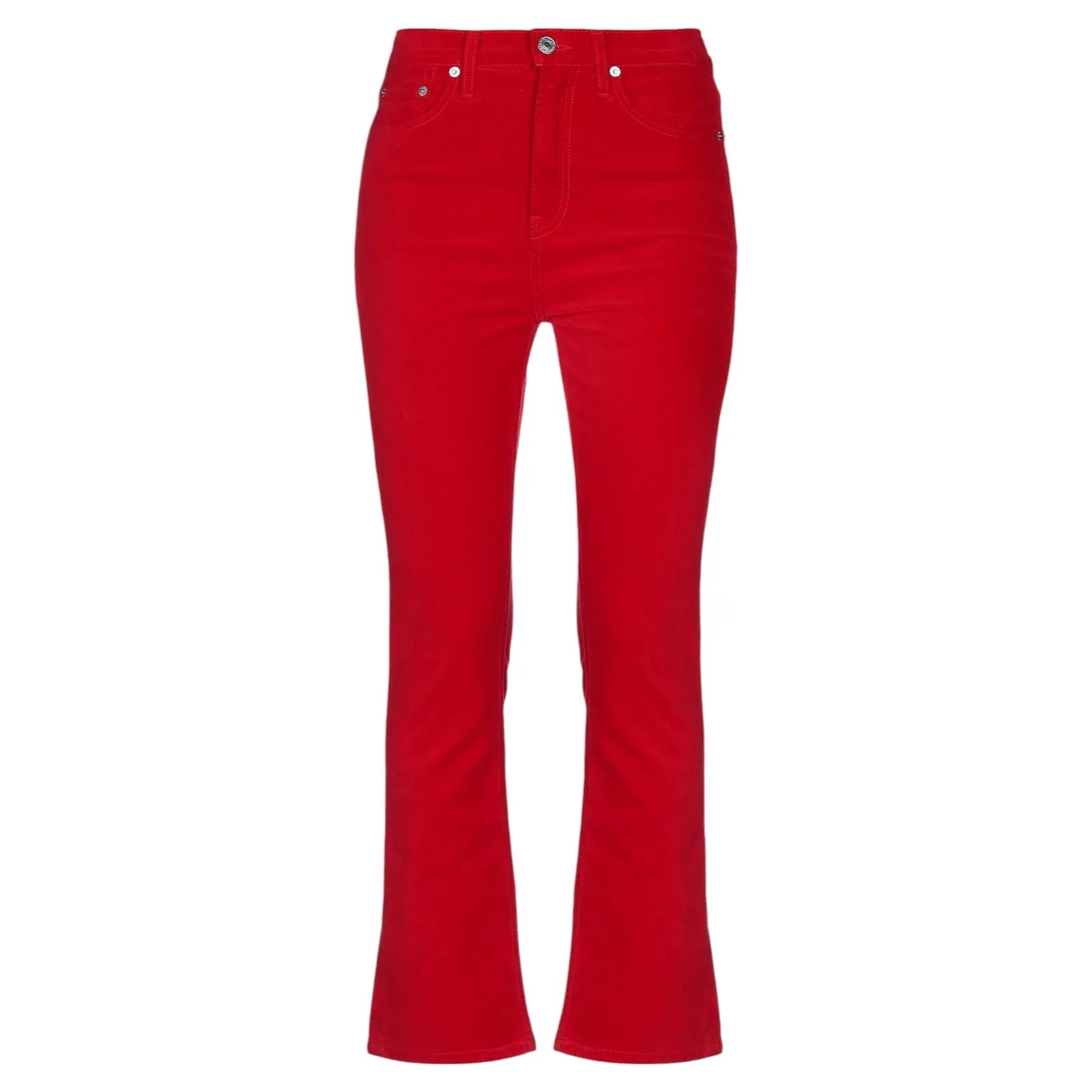 RE/DONE Mid-Rise Cropped Kick Flare Velvet Pants 25 - flyKAMP