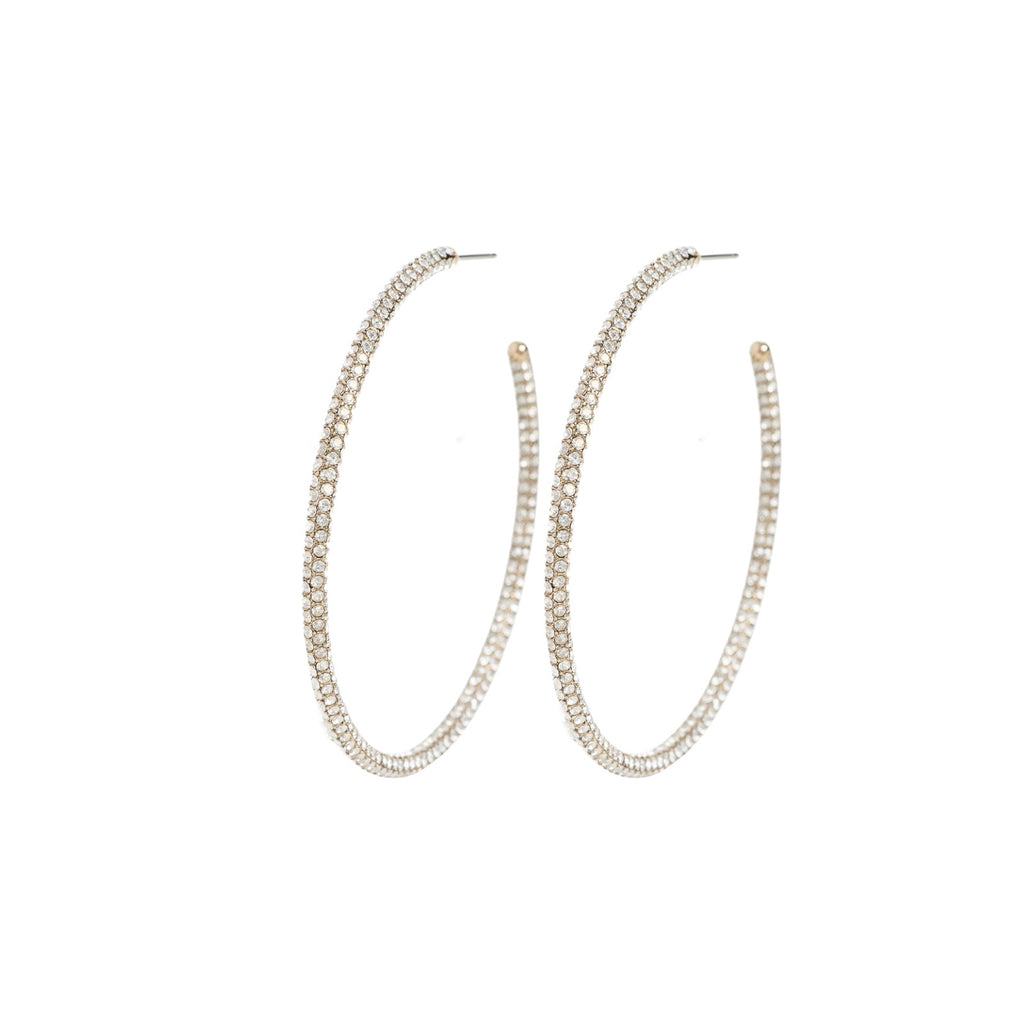 TORY BURCH Pavé Hoop Earrings Tory Burch