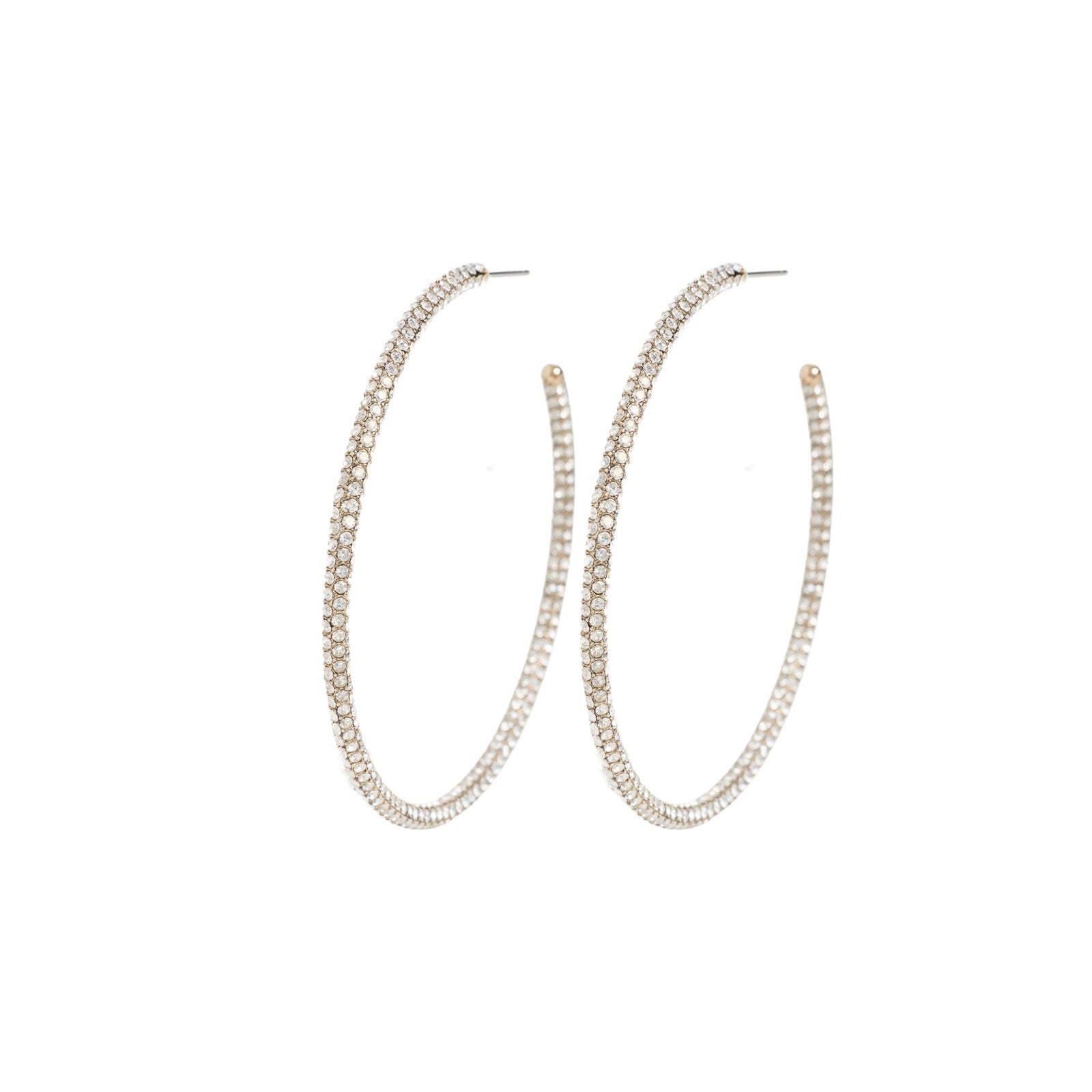 TORY BURCH Pavé Hoop Earrings Tory Burch