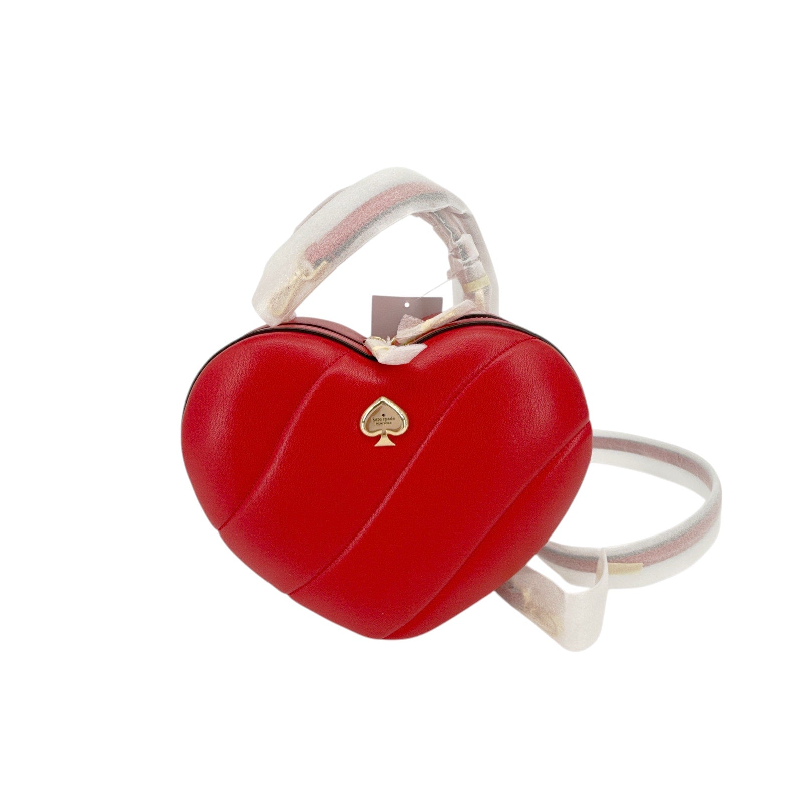 KATE SPADE New York Love Shack Quilted 3D Heart Crossbody in Ruby Red Kate Spade