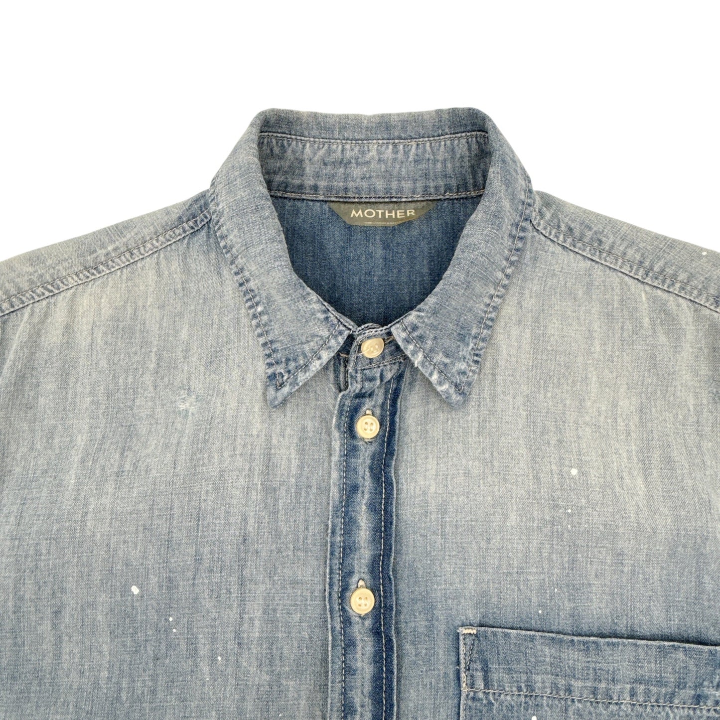 MOTHER Short Sleeve Frenchie Frayed Hem in Fixed S