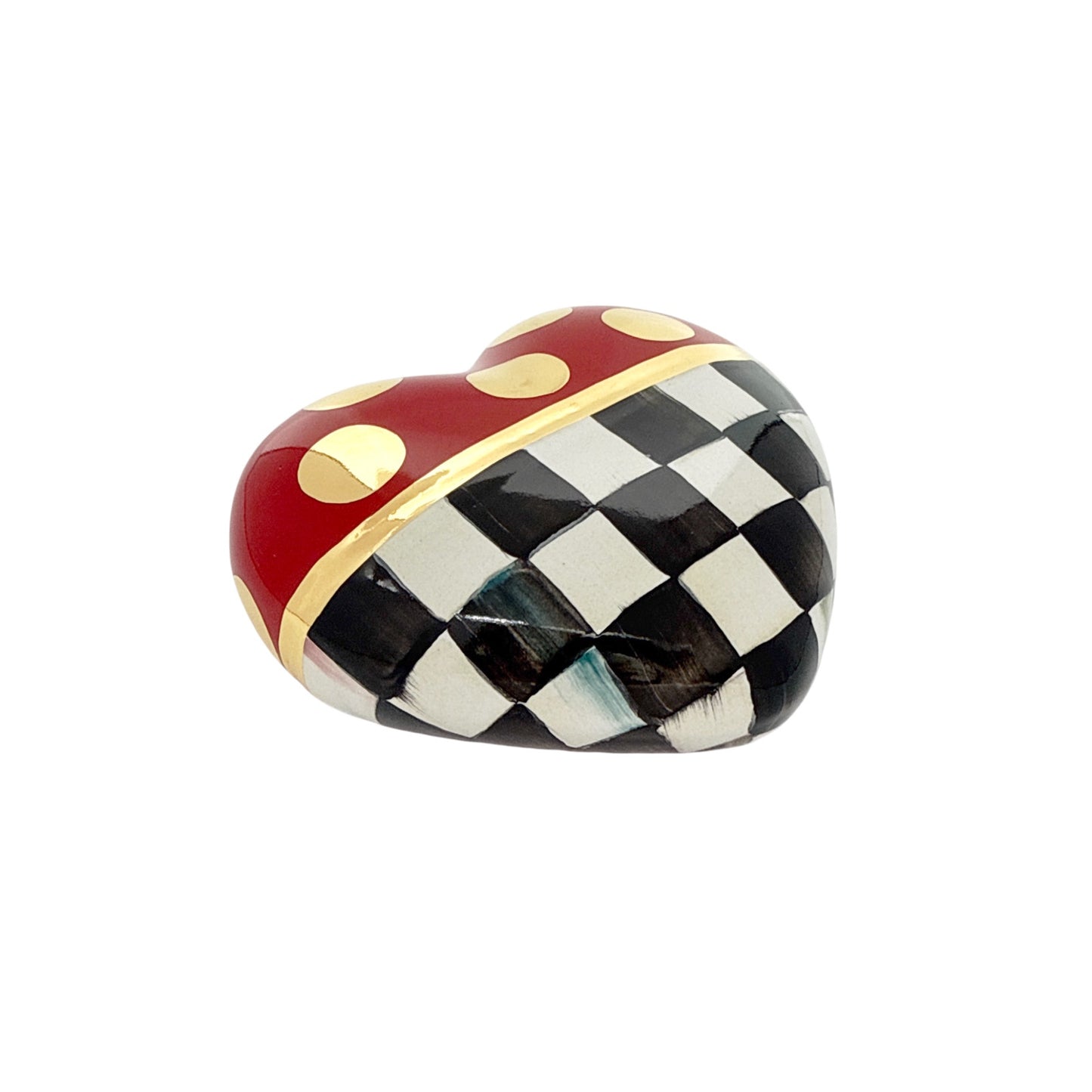 MACKENZIE-CHILDS Dotty Heart Ceramic Décor