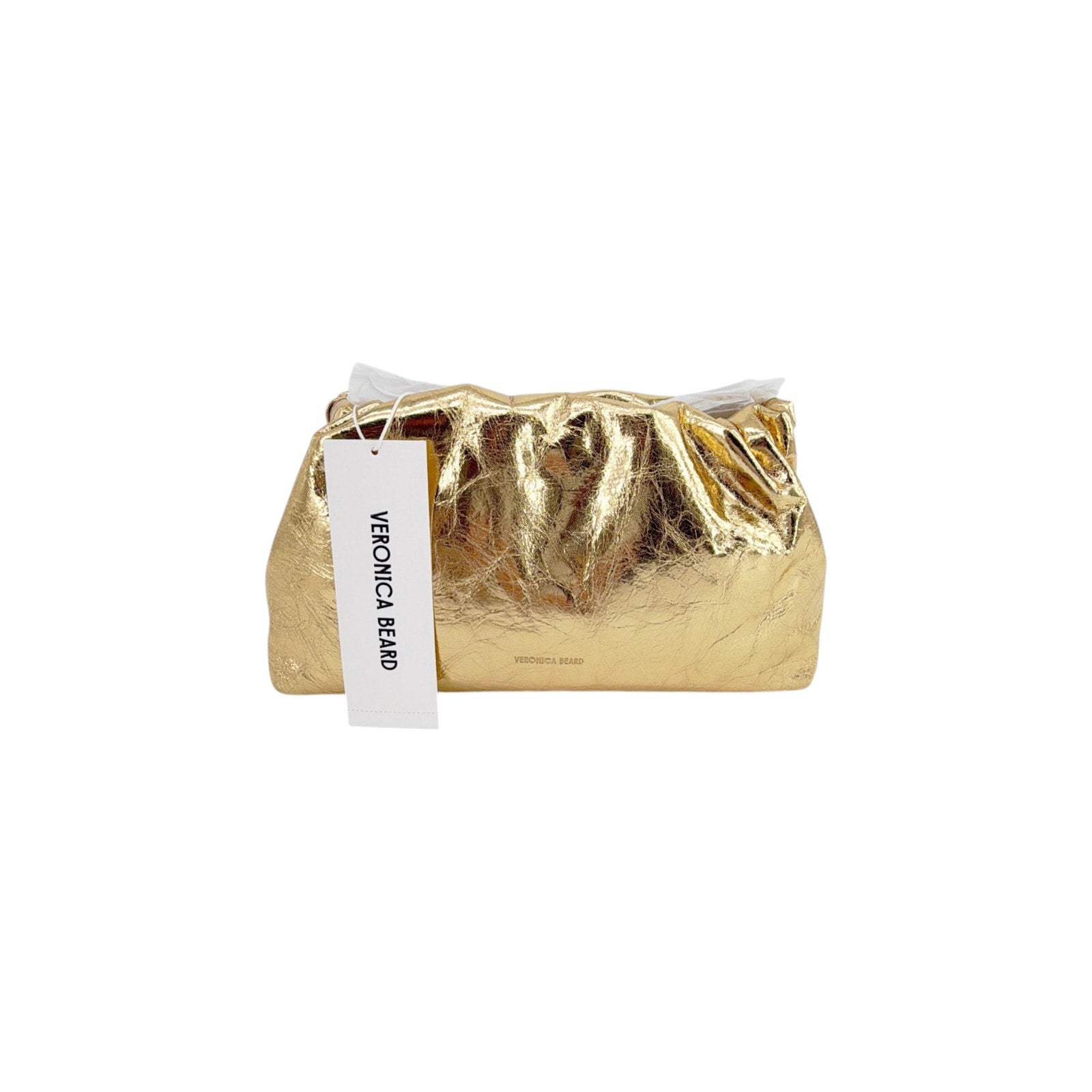 VERONICA BEARD Small Metallic Stash Bag in Gold Veronica Beard